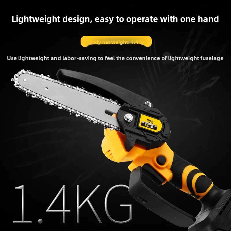 110V/220V Lithium Chainsaw Cordless Electric Handheld Mini Saw for Wood Cutting Home Use QCD