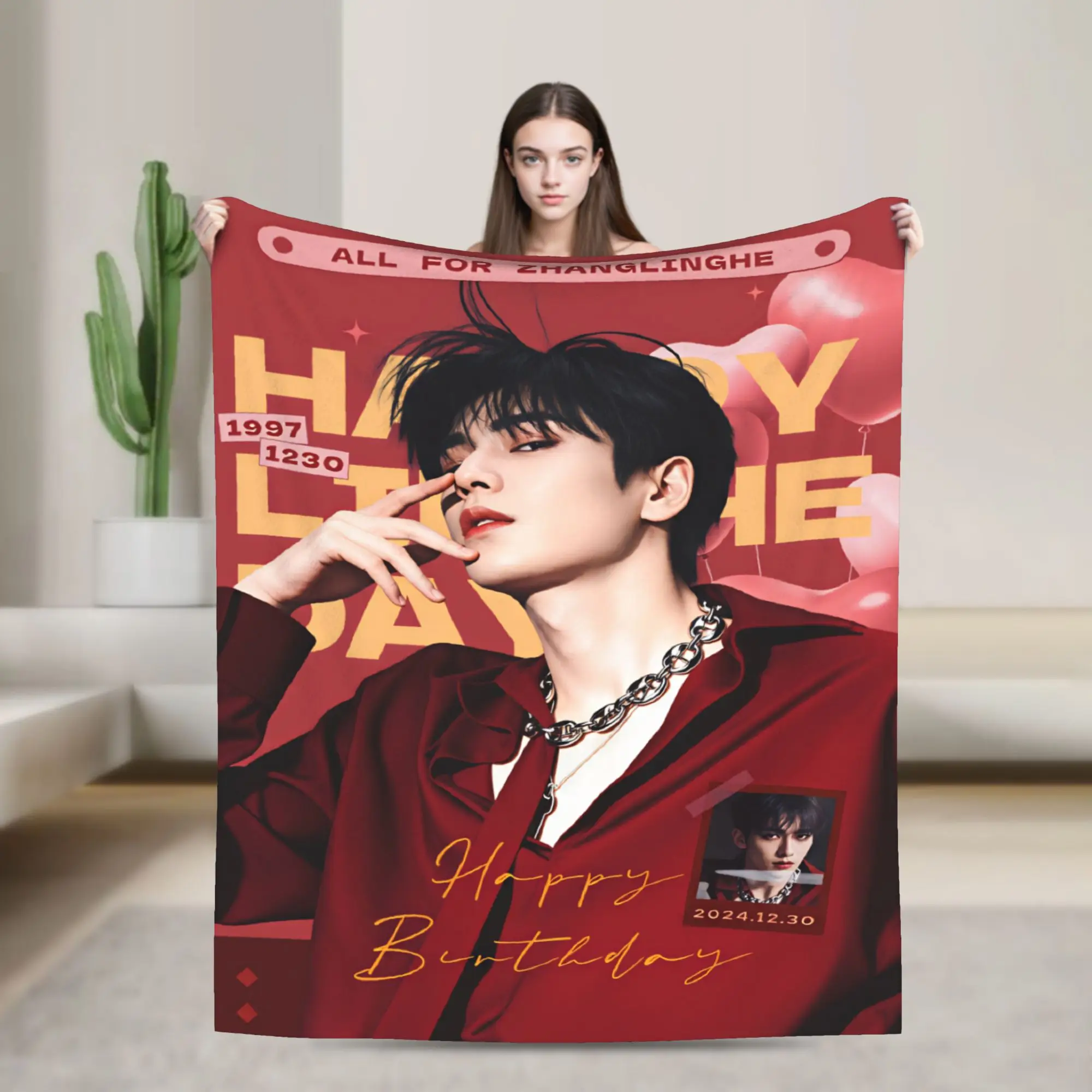 Zhang Linghe Blanket Quality Warm  Bedding Throws Autumn Travel Home Decor Funny Bedspread