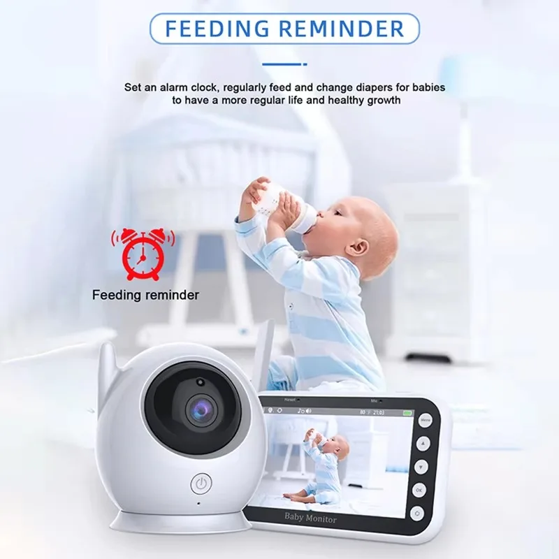 4.3Inch Video Baby Monitor With Screen Two Way Auido 1000ft Range Surveillance Temperature Lullaby Video Electronic Babysitter
