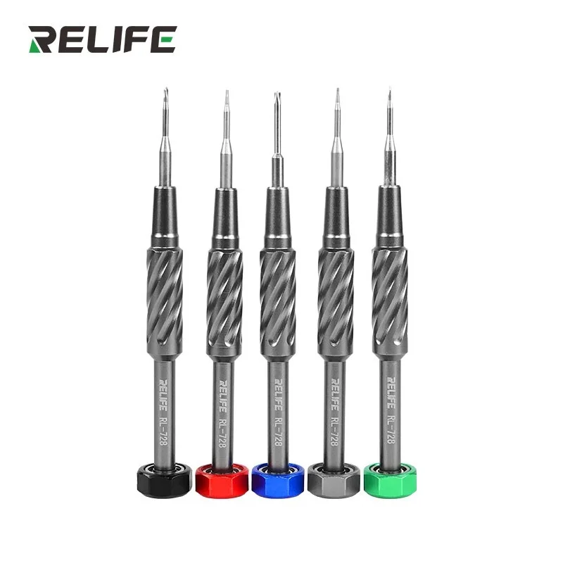RELIFE Screwdriver Set 0.6 1.2 1.5 T2 RL-728 728A 728B 721 Phone Battery LCD Repair Strong Magnetic S2 Steel Laptop Mac