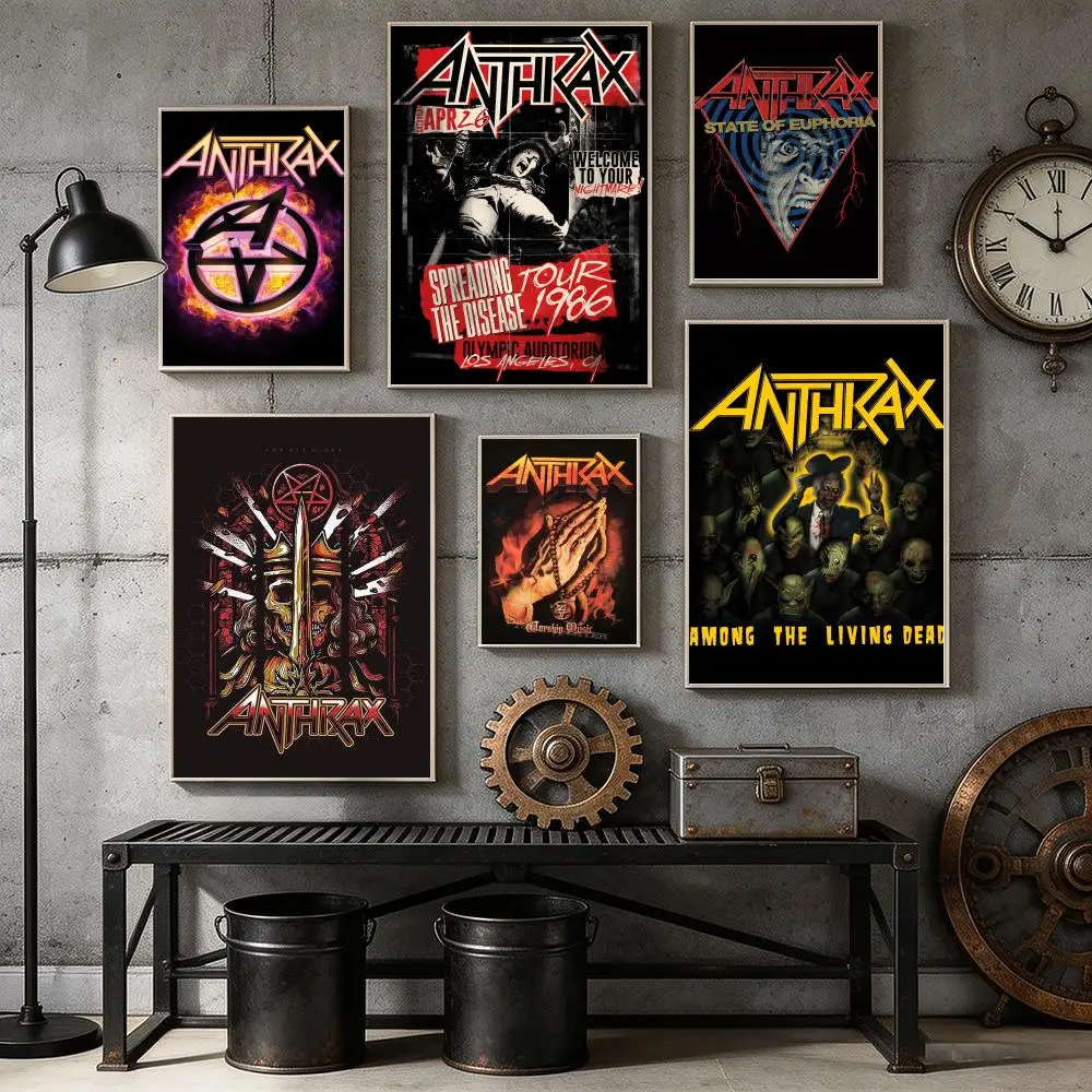 Rock Band A-Anthrax Poster Wall Art HD Print Gift For Metal & Hardcore Rock Fans Decorative Wall Art for Bedrooms and Dorms