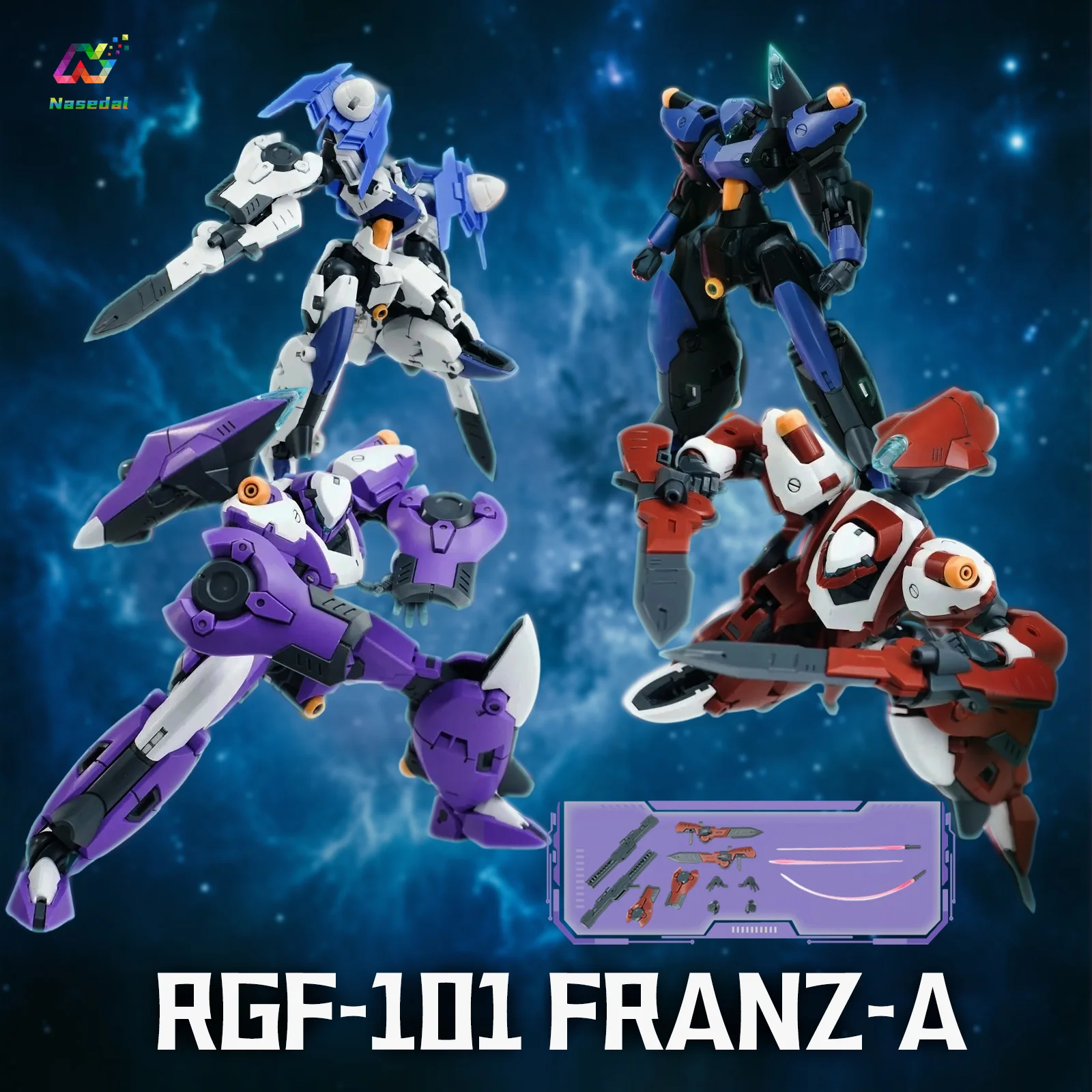 Sheik Mainland Kit de Modelo RGF-101 Franz Alpha Mecha a Escala 1/144, Super Caballería, Pintura DIY, Construcción Personalizada, Diorama, Robot Articulado