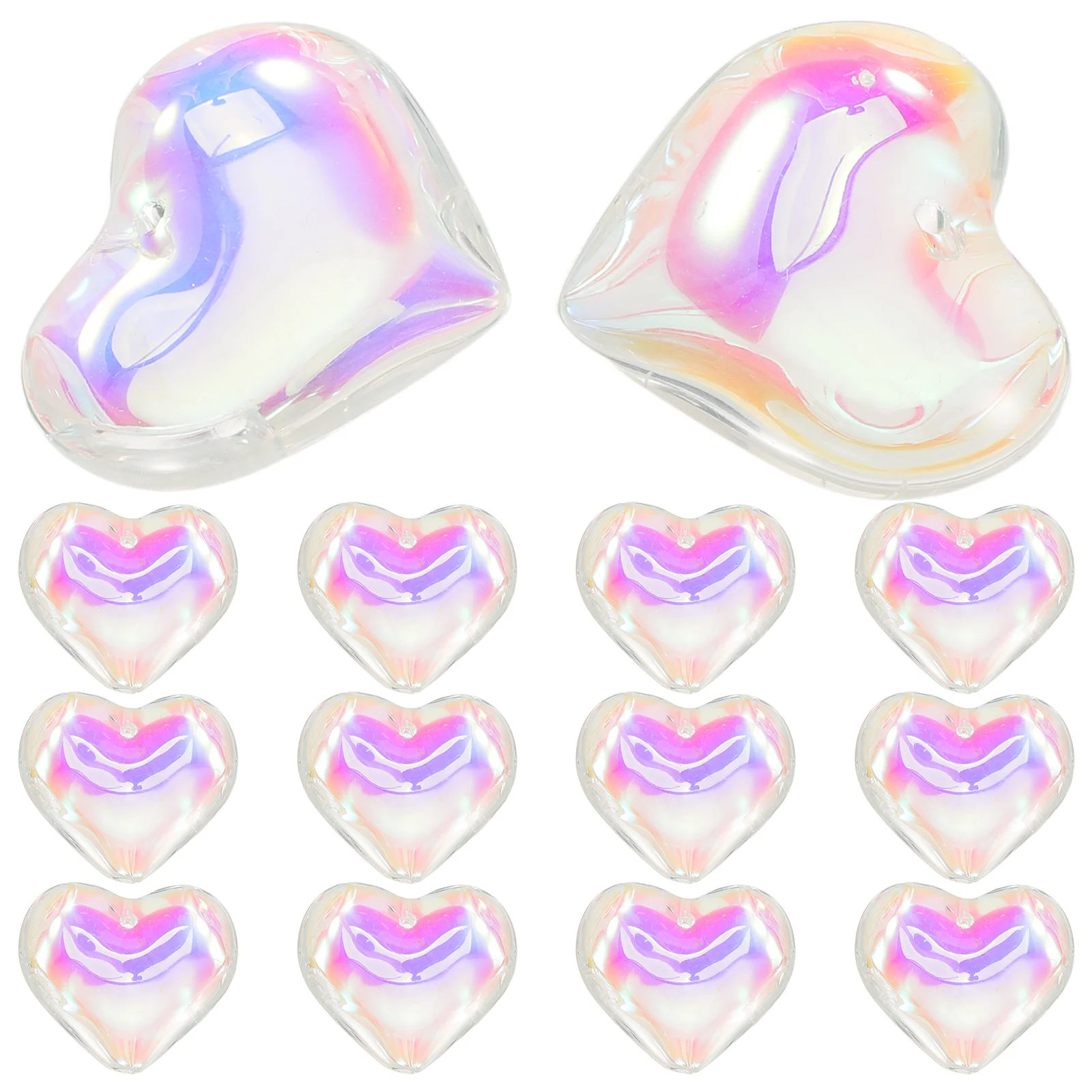 

16Pcs Glass Heart Suncatcher Heart-Shaped Sun Catcher Hanging Pendant for Indoor Outdoor Wedding Party Decoration