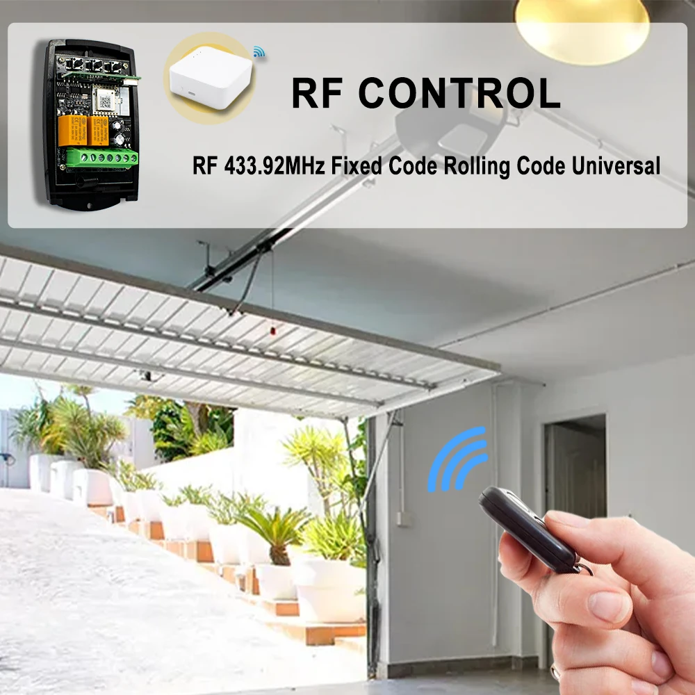 ZIGBEE 2CH 와이파이 스마트 차고 문짝 리모컨 리시버, 릴레이 모듈 컨트롤러 스위치, 알렉사, AC/DC, 7-32V, 85-250V, 433mhz