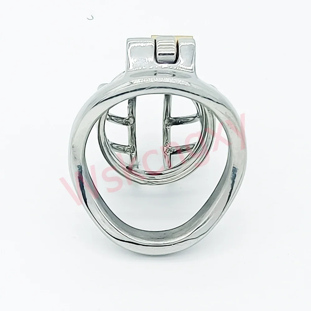 Male Chastity Cage Stainless Steel Chastity Device Penis Cage With Curve Cock Ring Urethral Lock Adult Sex Toys For Men Sissy