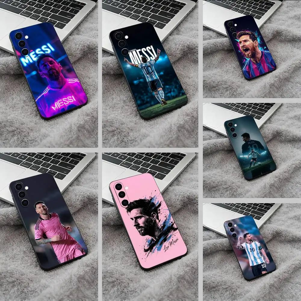 

M-M-essi-No. 10 Soft Silicone phone Case for Samsung Galaxy A73/A71/A72/A70/A53/A52/A51 - Black