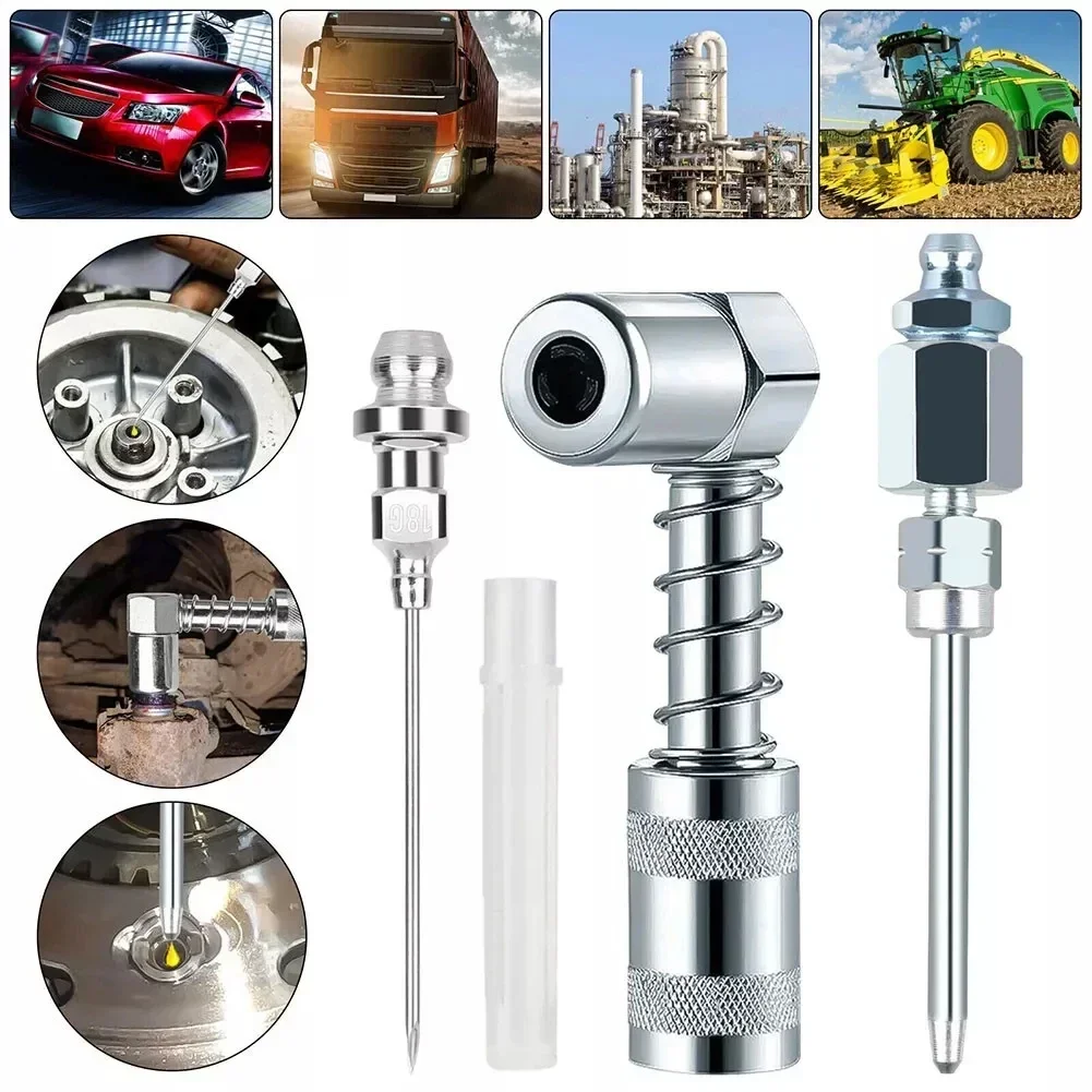 Wide Application 90 Degree Grease Nipple Grease Injector Needle 90 Degree Adapter Carbon Steel Galvanized Finish