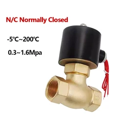 Electric Solenoid Valve steam water valve 2L USDN8/10/15/20/25/50 high temperature high pressure 200℃ Control valve normal clos