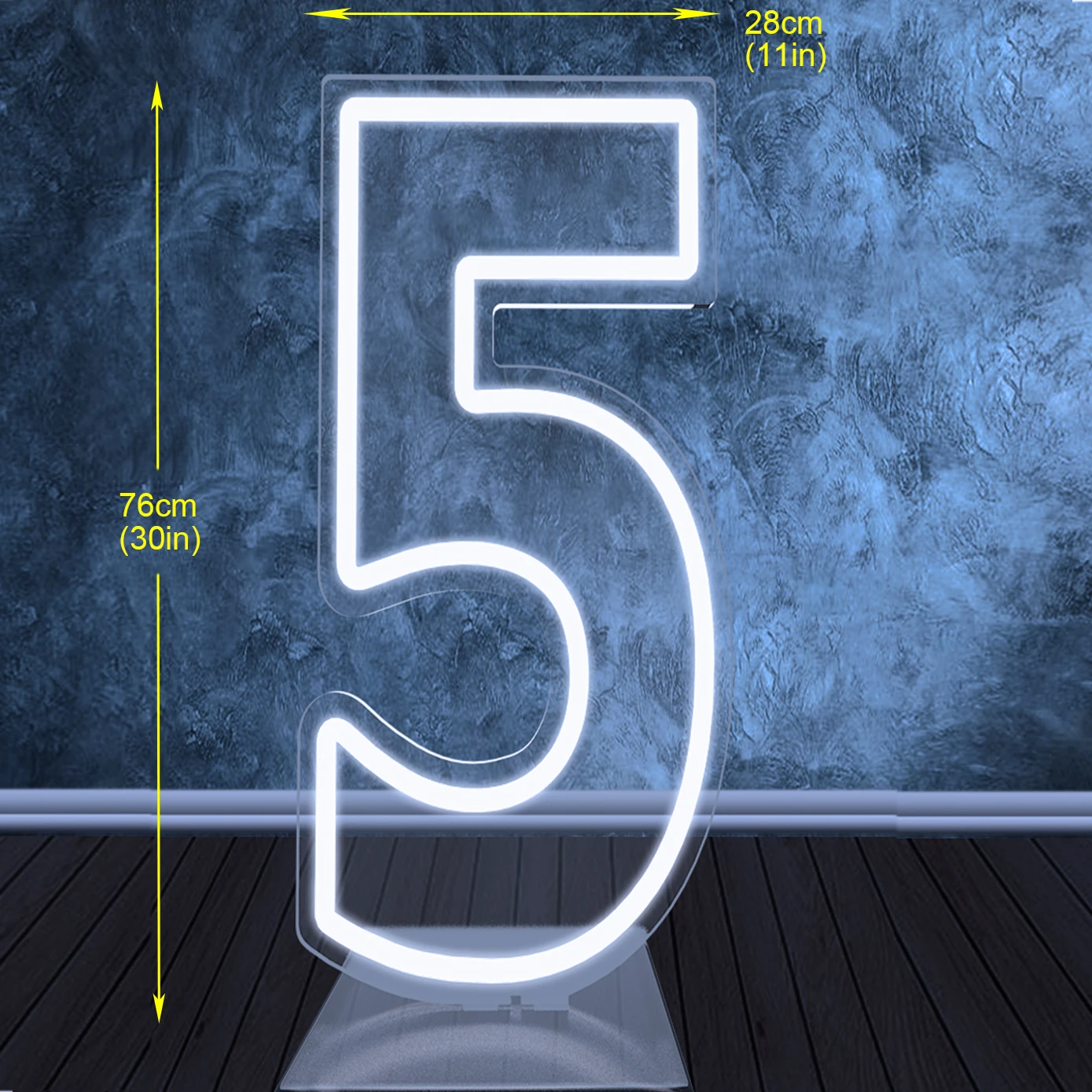 Numbers Neon Sign Used in Birthday Party Celebration Events Decor 30 Inches Free  Standing Dimmable LED Number Lights