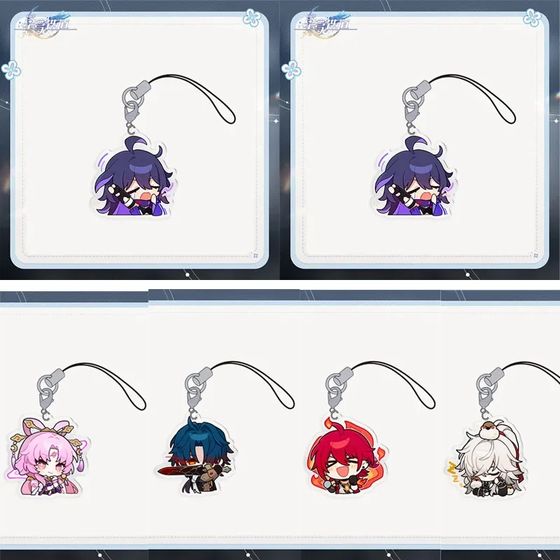 Honkai Star Rail Mobile Phone Keychain Hang Rope Dan Heng Kafka Bronya Rand Anime Lanyard for Mobile Phone Straps Charm Decor