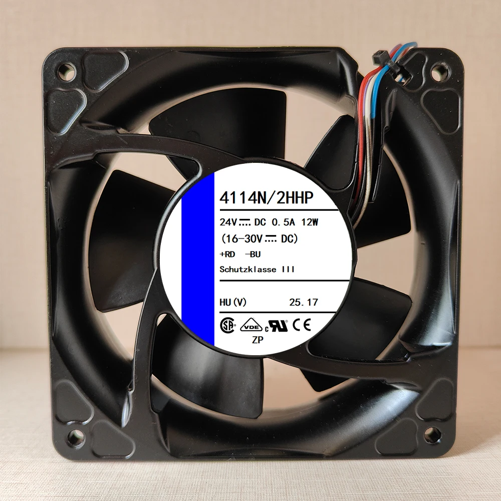 new-original-4114n-2hhp-4114-n-2-hhp-24vdc-12w-4wires-cooling-fan-12038-12cm-120-120-38mm
