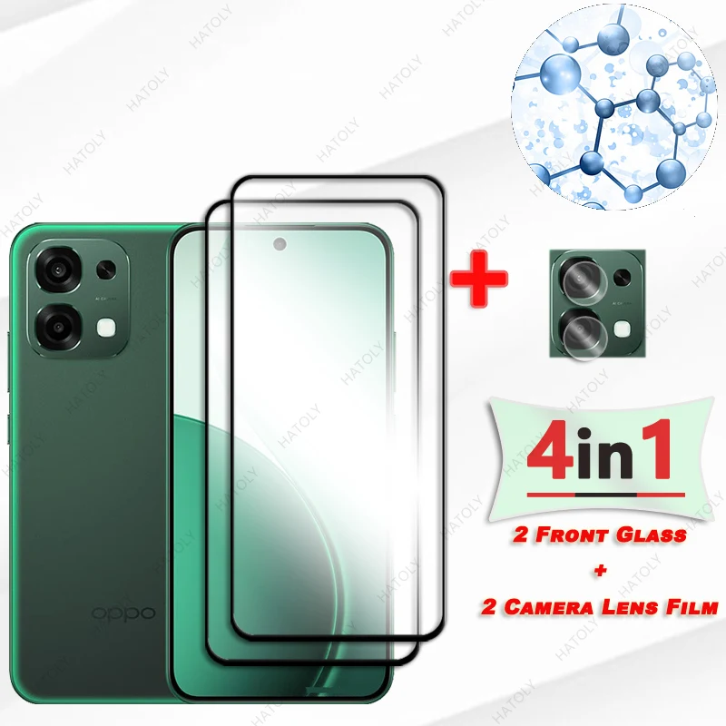 For Oppo F33 Glass Screen Protector For Oppo F31 Film Black Edge Protective Film Camera Lens Protector For Oppo A6 Pro 5G Global
