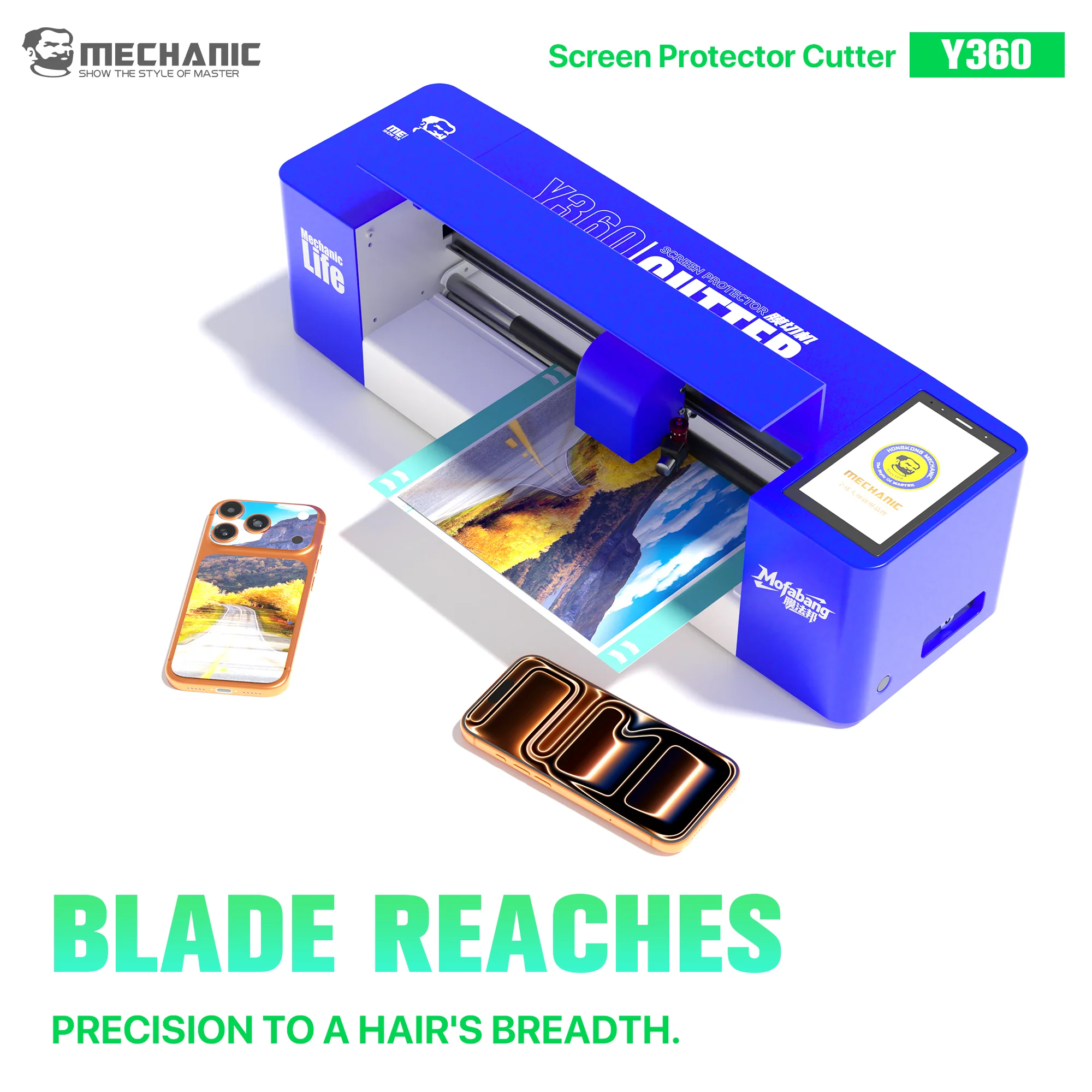 MECHANIC OFFICIAL Y360 Film Cutting Machine Unlimited Cutting Flexible Hydrogel Film Cutter for Phone Watch Screen Protector