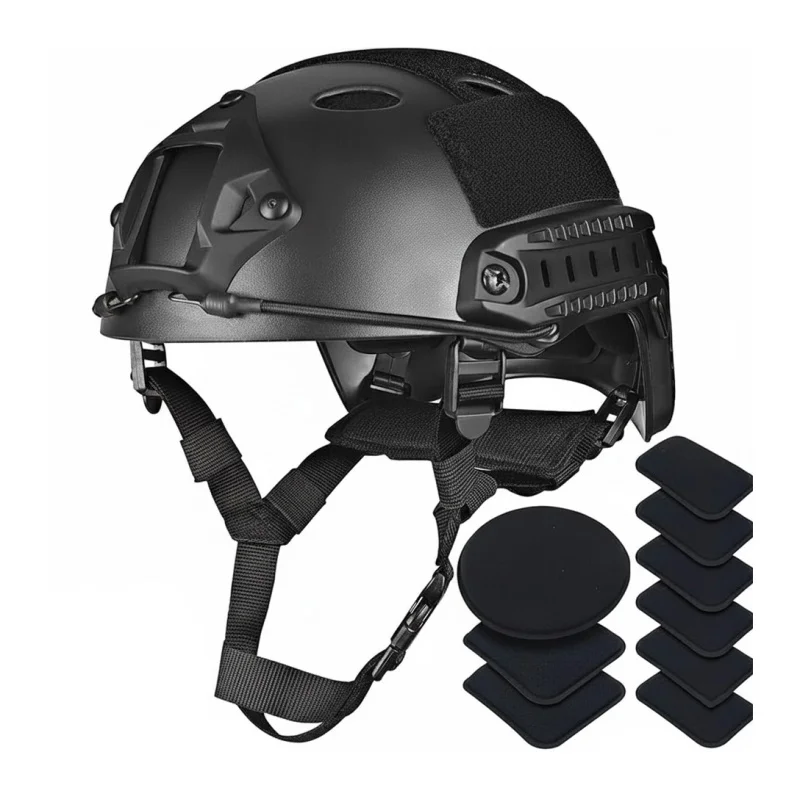 Casco táctico rápido negro Airsoft Paintball - imagen 3