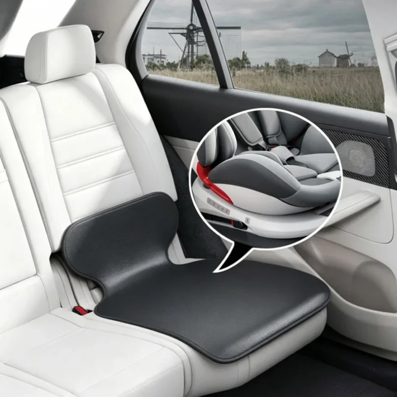 Car Seat Safety Protector Leather Pad for Kids Baby Pets Universal Waterproof Anti-Scratch Rear Seat Cushion Coverage Protection