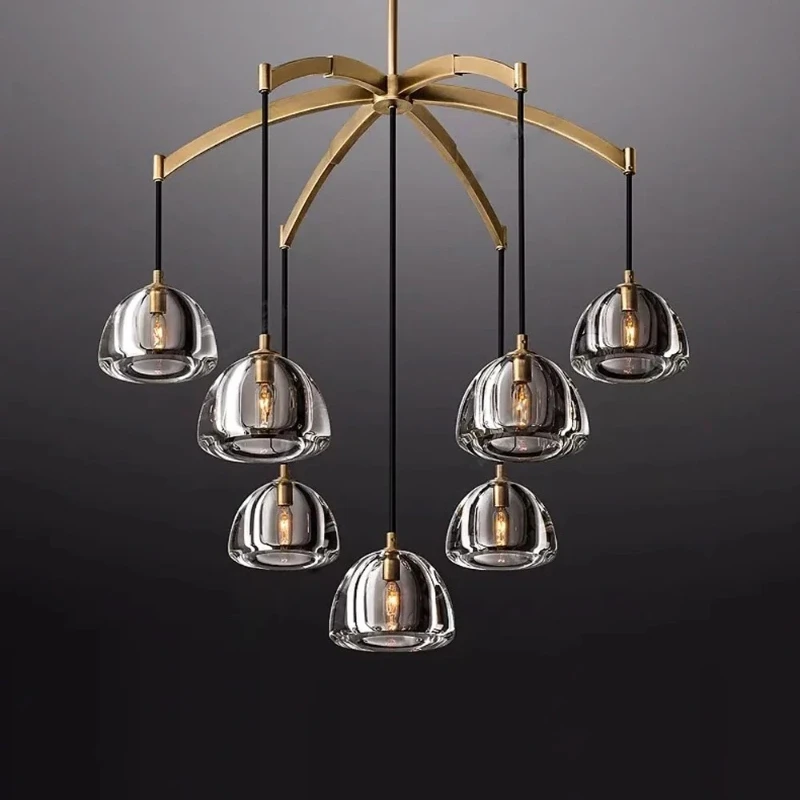

Nordic Glass Ceiling Chandelier G9 for Dining Living Room Center Table Bedroom Pendant Lights Home Decor Indoor Lighting Fixture