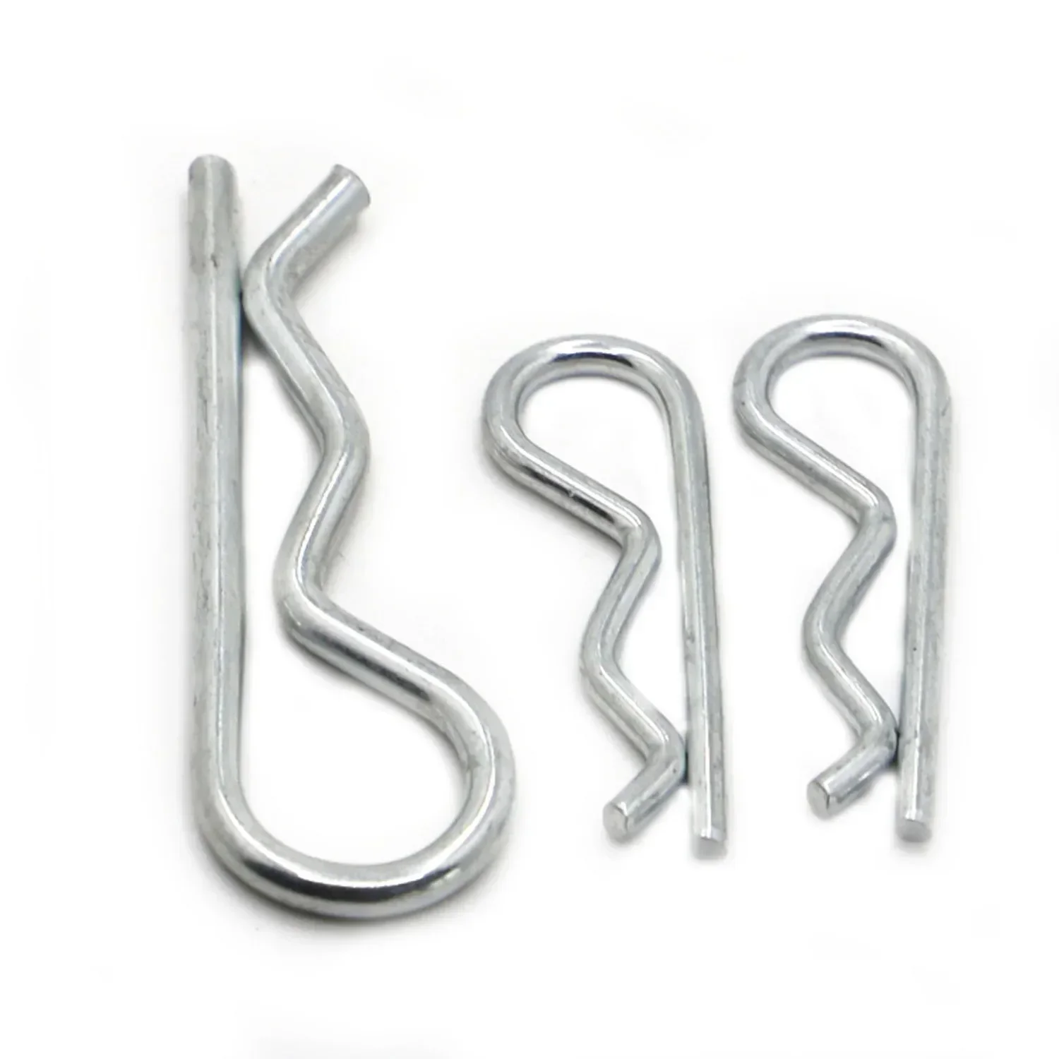 M1 M1.2 M1.6 M1.8 M2 M2.5 M3 M3.5 M4 M5 Acciaio zincato Coppiglia a molla a forma di R Clip Pin di fissaggio Hardware per la riparazione di auto