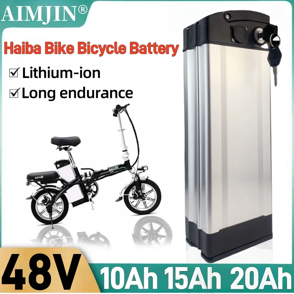 

Haiba, 48V battery pack, 48V10Ah, 15Ah, 20Ah, 1000W, 18650, high-power rechargeable lithium-ion battery Haiba Battery +charger