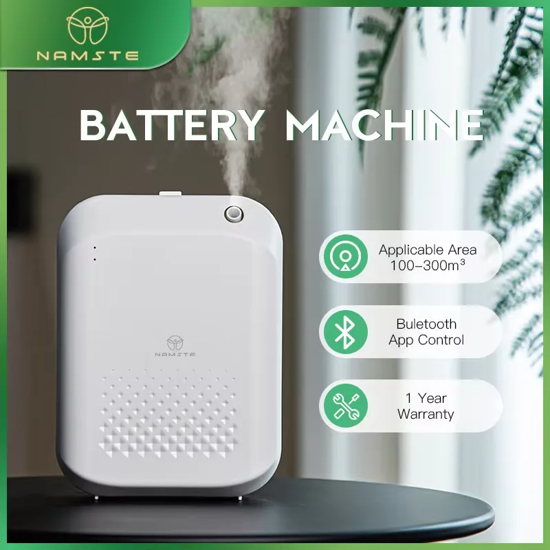 Diffuseur d'huiles aromatiques NAMSTE, machine électrique désodorisante, diffuseur d'huiles essentielles sans eau, à piles, à suspendre au mur, pour hôtel et maison