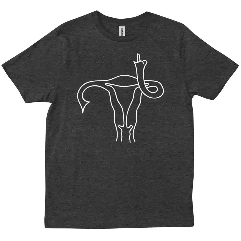 Middle Finger Uterus Women Pro Choice Equal Rights Feminism T shirt