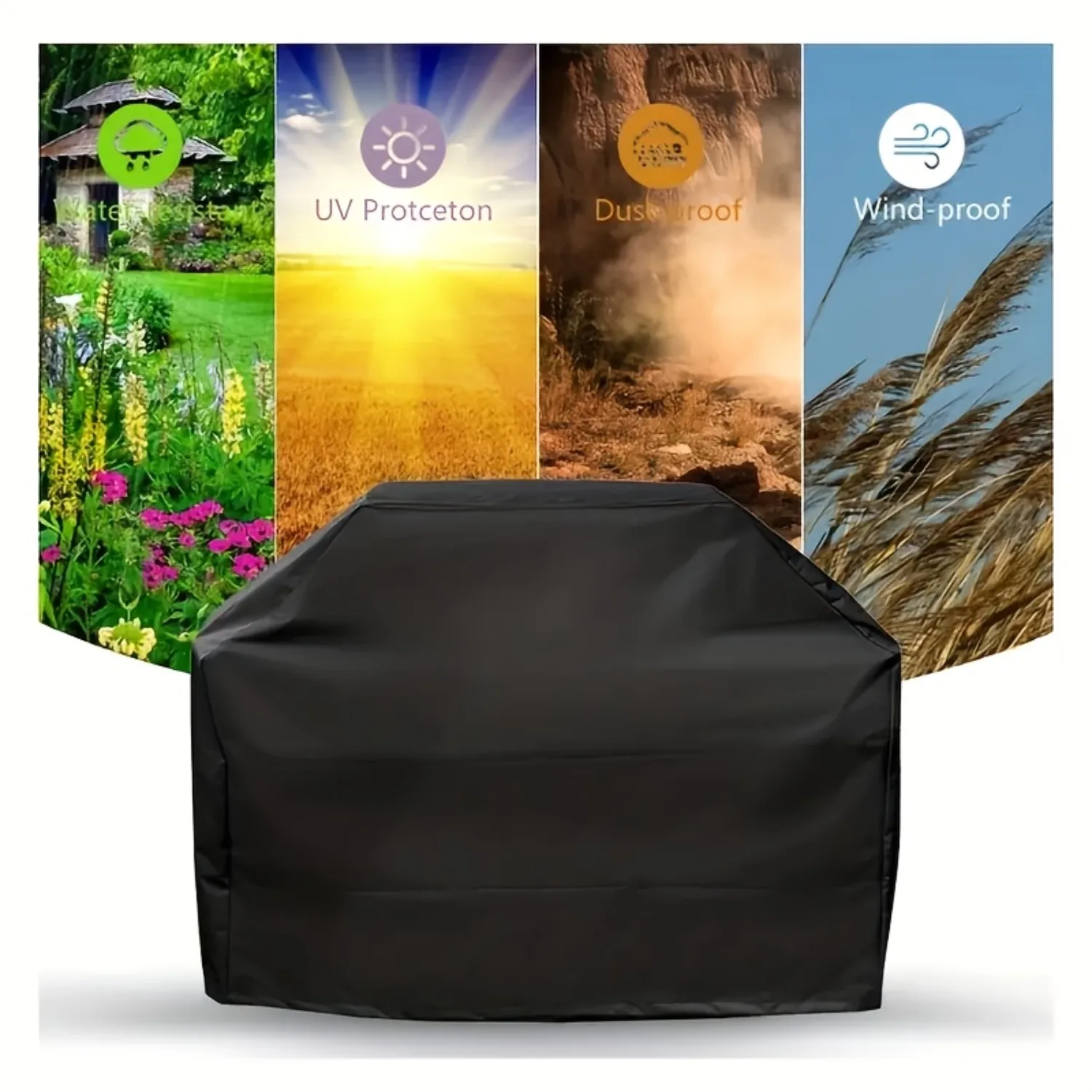 Waterproof BBQ Grill Cover Heavy Duty Outdoor Gas Grill Cover Anti-Dust Rain Protector