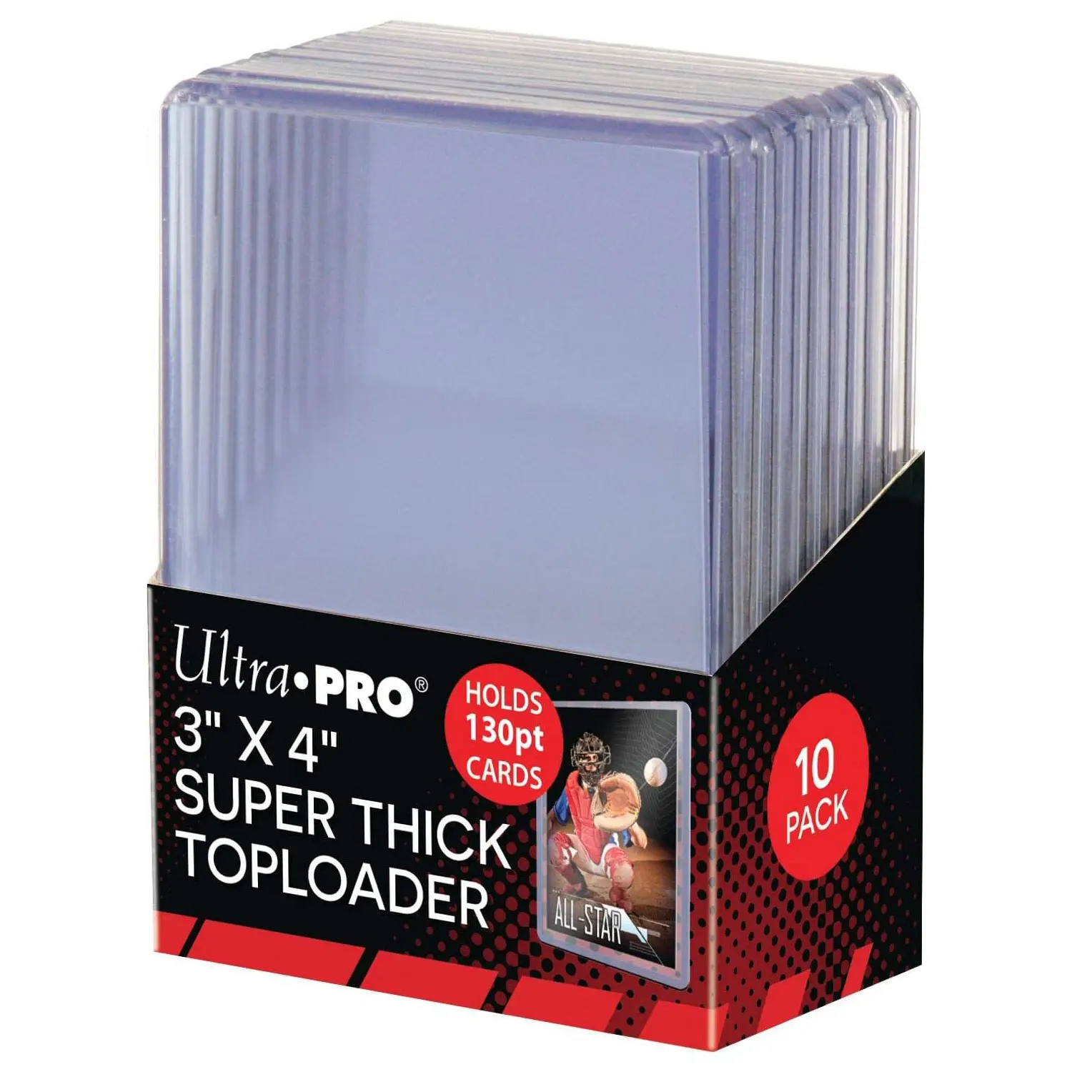 Ultra Pro 82327 3 x 4 inch Toploaders Super Thick (10 Count), Cream, 130pt