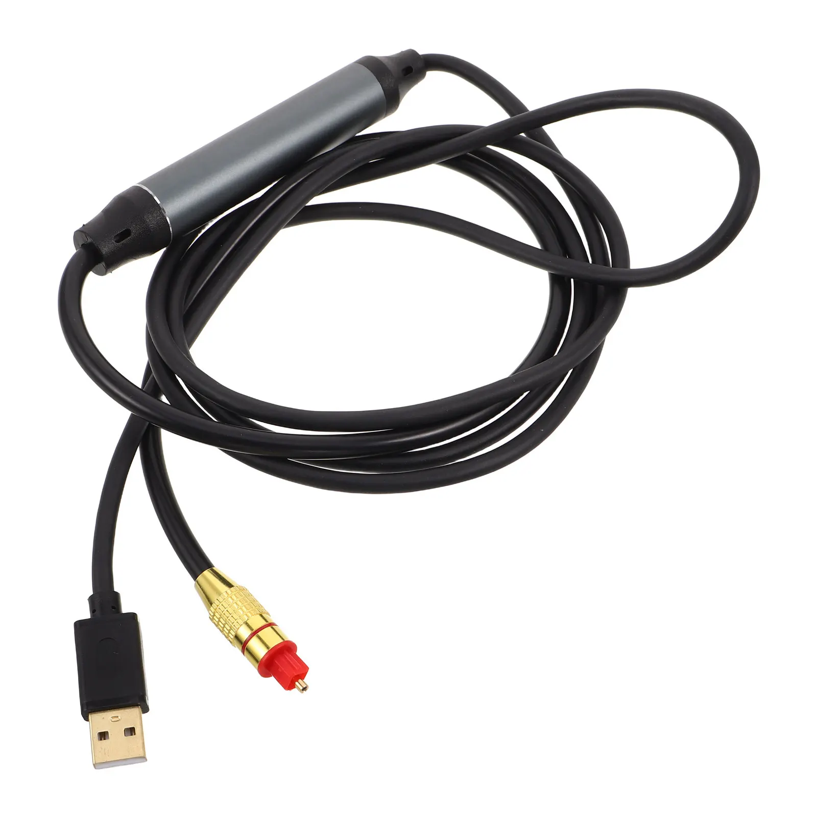 USB to Optical Audio Cable 90 Inch Fiber Optic Digital Spdif Cord for TV Soundbar Computer Speaker Lossless Audio