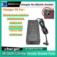 Charger Adapt 53V 2.3A For Xmi  Scooter 4Ultra 4Pro 2nd Gen Navee S65 N65i Charger Adapter Replacement Power Supply Accessory