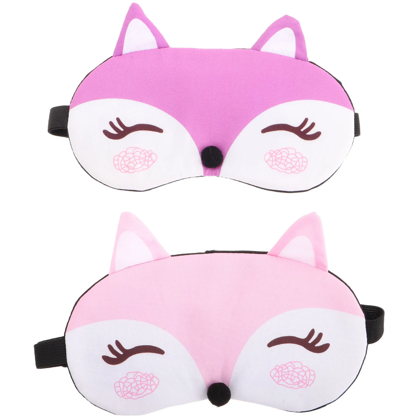 

2pcs Cute Fox Sleep For Kids Girls Boys Light Blocking Eye Mask Adjustable Kids Sleeping Eye Cover Comfortable Breathable