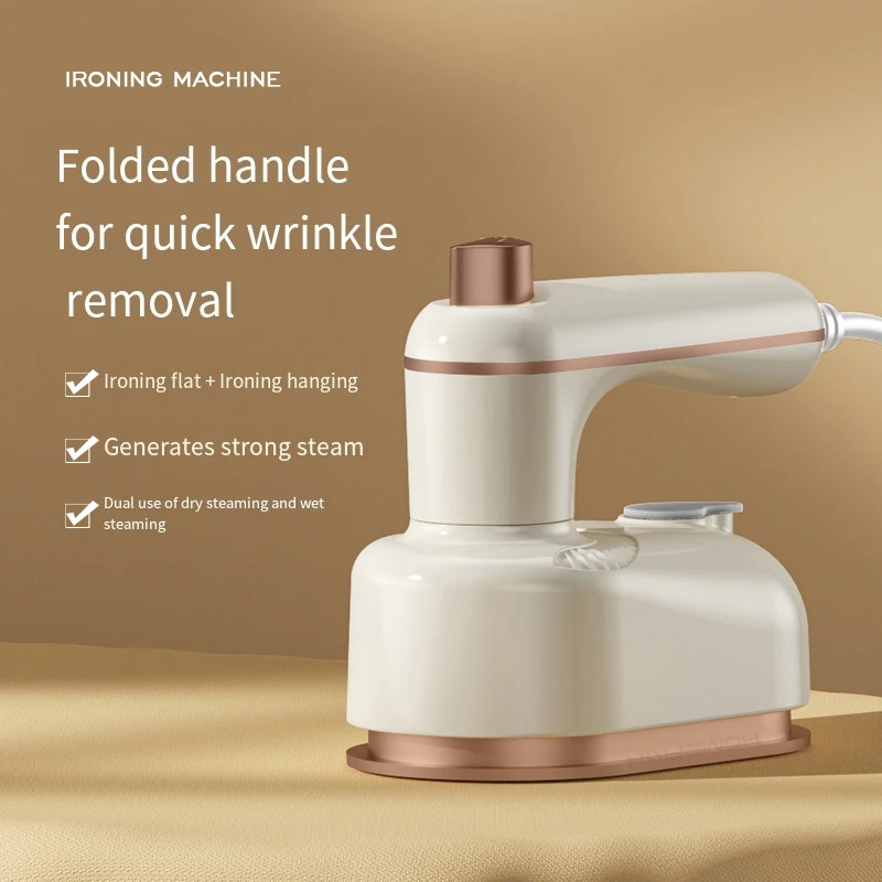 Mini Elektryczne Żelazko Podróżne z Obrotowym Głowicą, Podwójne Użytkowanie Parowe i Suche, Przenośny Rozpylacz Wody, Łagodne dla Ubrań, Szybkie Nagrzewanie, Narzędzie do Pielęgnacji Odzieży