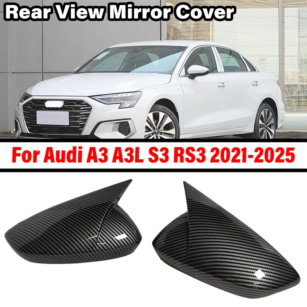 Per Audi A3 S3 RS3 8Y 2021 2022 2023 2024 Auto Lato Retrovisore Copertura Dello Specchio Ala Cap Caso Porta Esterna Custodia Borsette