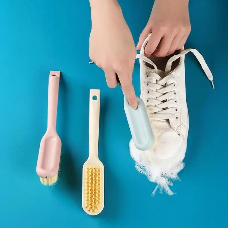1 Stück Reinigungsbürste mit weichen Borsten und langem Aufhängegriff, die die Oberfläche nicht zerkratzt, ideal zum Waschen von Wäsche und Schuhen, für den täglichen Gebrauch. – Detail 8
