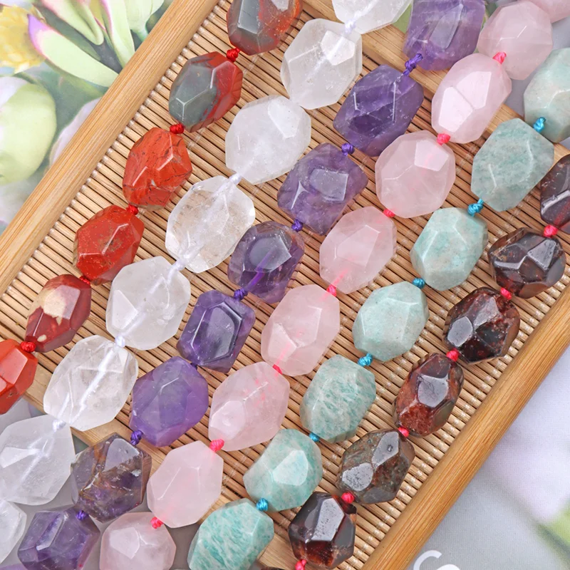 Natural Gemstone BeadsFor Jewelry Prehnite  Amethyst Faceted Cube 12mm Loose Beads for jewelry Making Design DIY Bracelet