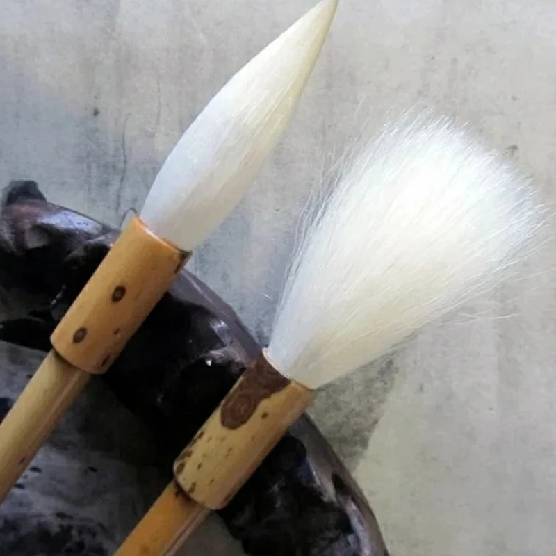 Long Woolen Hair Painting Brush Regular Script Chinese Calligraphy Hopper-shaped Brush Chinese Painting Running Script Brush Pen