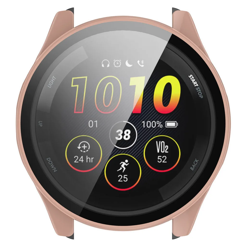 Чехол + Защитная пленка для экрана Garmin Forerunner 165/165 Music Жесткий чехол-бампер с рамкой для ПК + тонкое закаленное стекло HD с защитой от царапин