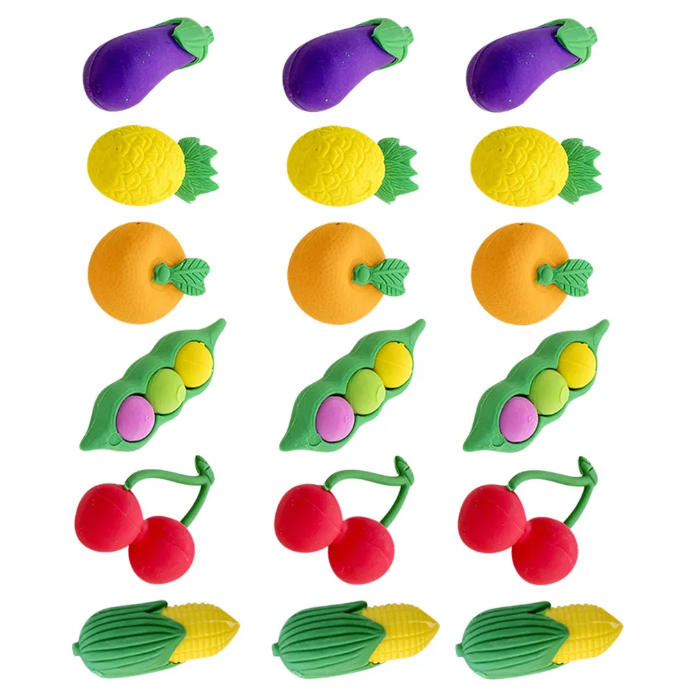 

Набор из 4 ластиков в форме фруктов и овощей для детей и школьников, милый мультяшный дизайн, мягкие, нетоксичные, инструменты для стирания