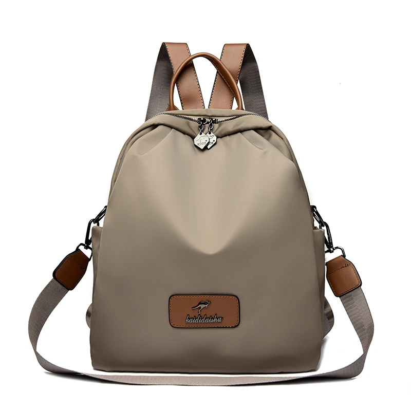 レディースバックパック無地防水カレッジバックパック品質オックスフォードファッション大容量トラベルブックバッグ Mochilas De Mujer