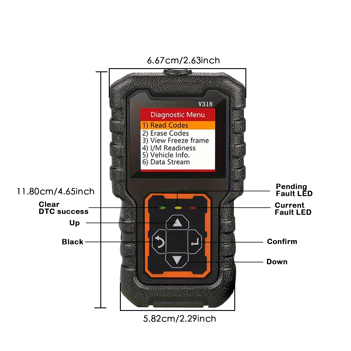 Car OBD2 Scanner Diagnostic Tool Code Reader, Car Voltage Tester Engine Fault Code Scanner, Charging Tester Diagnostic V318