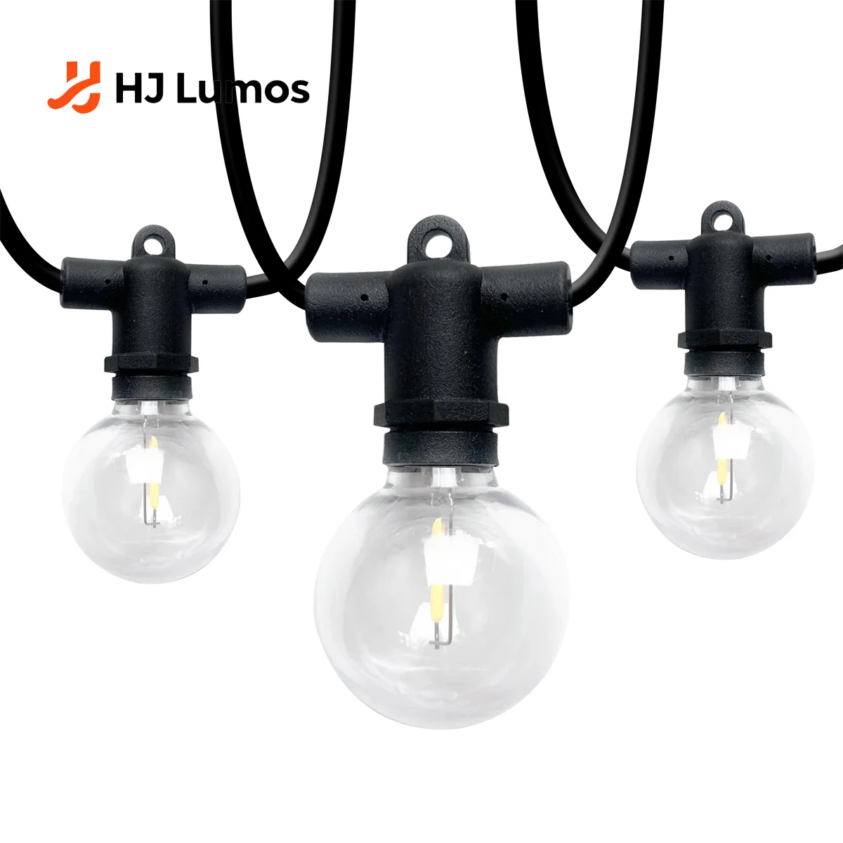 15m Outdoor Christmas LED String Lights  IP65 Waterproof Retro G40 Bulb Copper Wire Fairy Lights New Year Garden Decoration