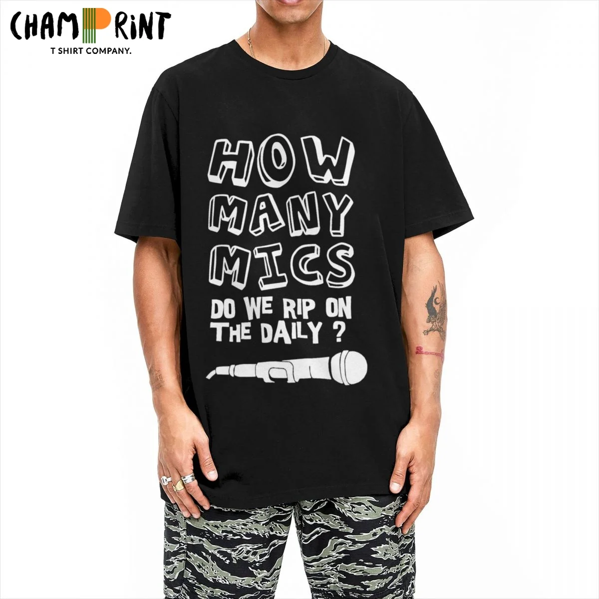 Men How Many Mics Fugees Hip Hop T Shirt Cotton Clothing Novelty Short Sleeve Round Neck Tee Shirt Plus Size T-Shirts