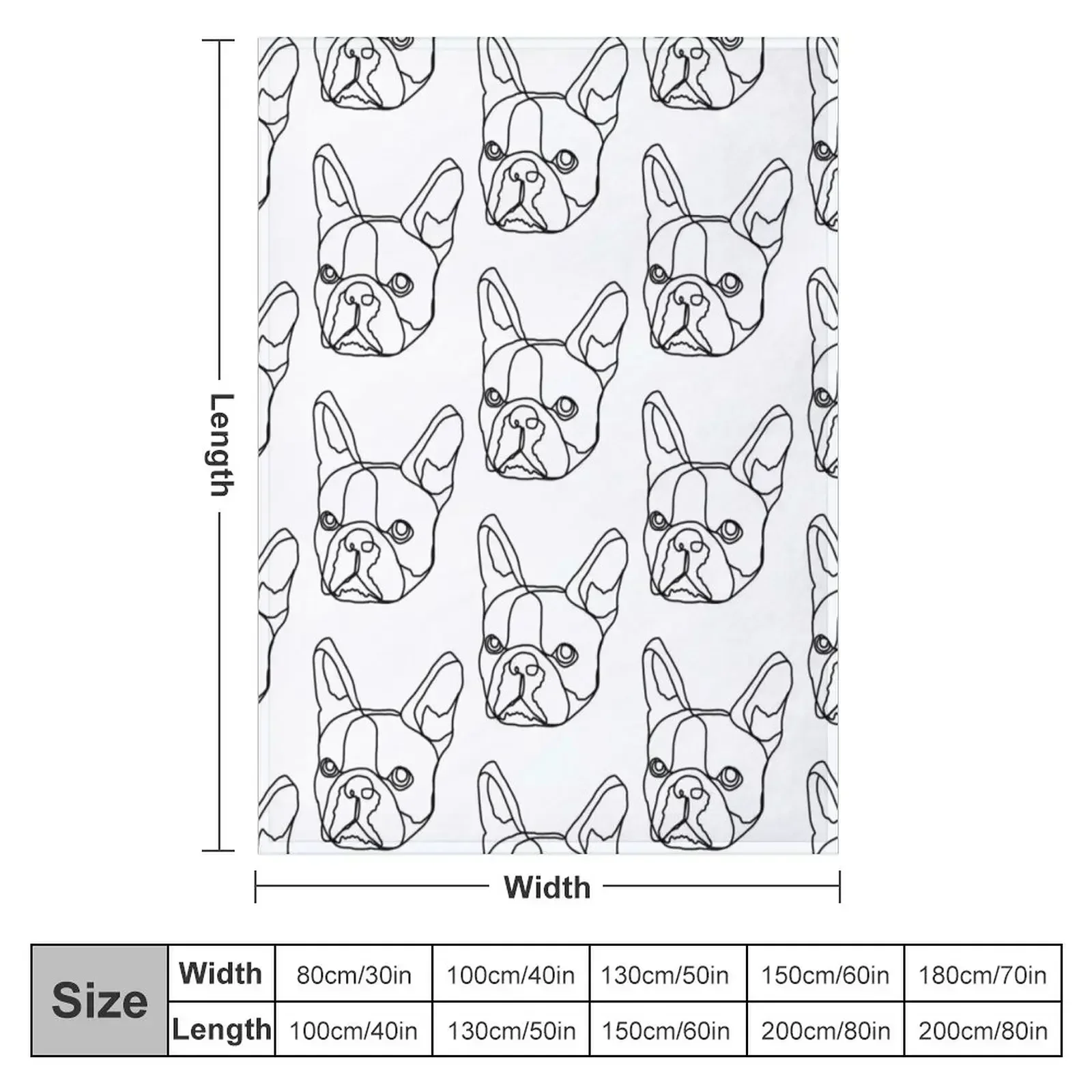 Minimalistic Boston Terrier Throw Blanket valentine gift ideas heavy to sleep Luxury Thicken Giant Sofa Nap Furrys Blankets