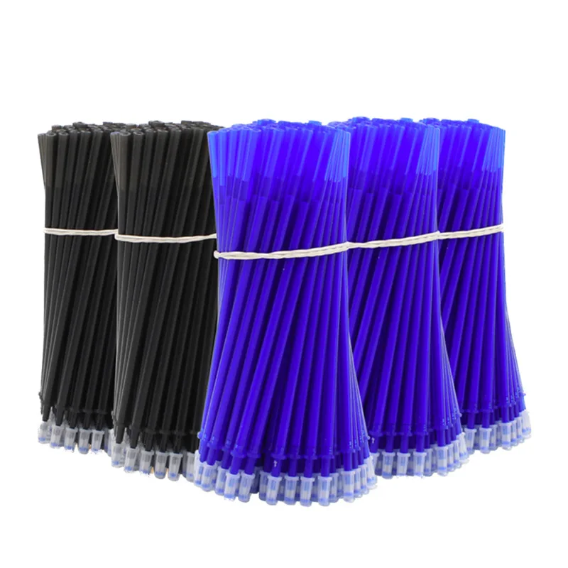 10Pcs Erasable Pen Refills Magic Gel Pens Rod Washable Handle 0.5mm Blue Black Ink Office School Supplies Stationery