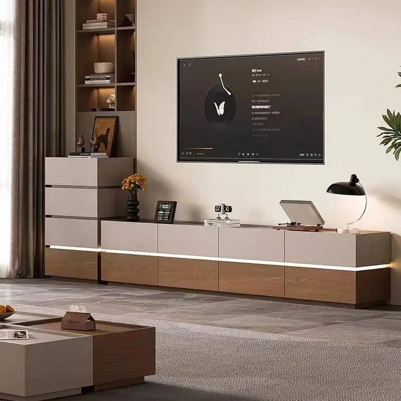 Mueble de TV de Diseño Europeo con Cajones Decorativos, Accesorios para Salas de Estar, Mesa de TV para Apartamentos, Muebles de Sala