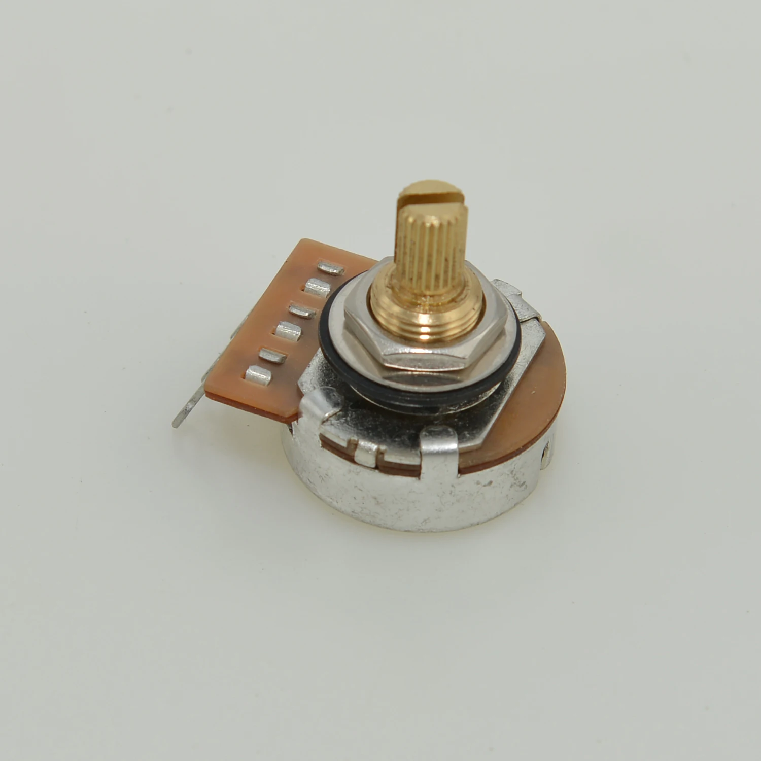 1 Stück 3/8" Messing kurze lange Split Shaft Potentiometer Töpfe 250K 500K Option für E-Gitarre und Bass Tone Volume Teile – Detail 2