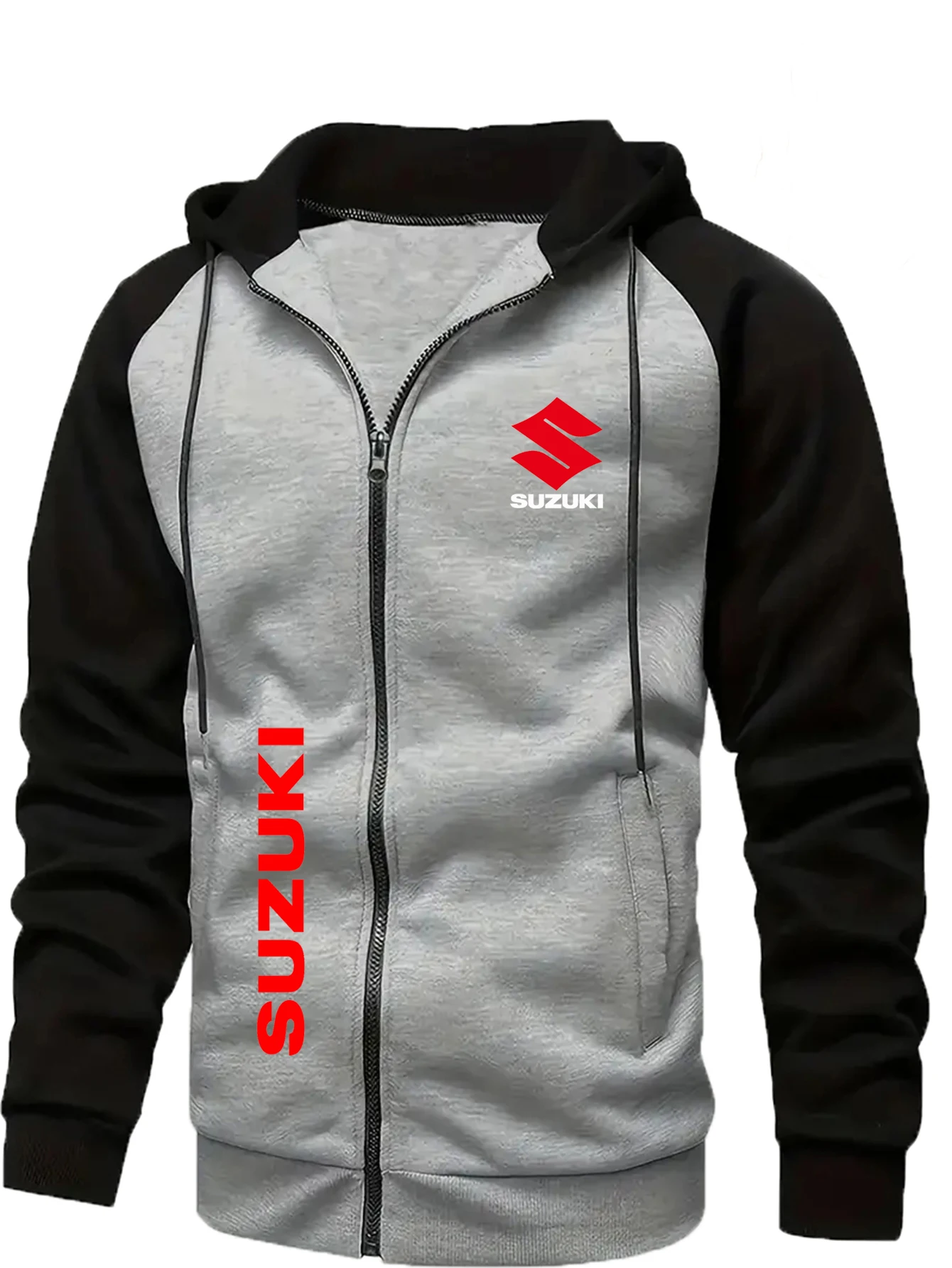 Suzuki Men's Hooded Sweatshirt Novos Esportes Ao Ar Livre Correndo Motocicleta Equitação Esportes Hooded Sweatshirt Jacket