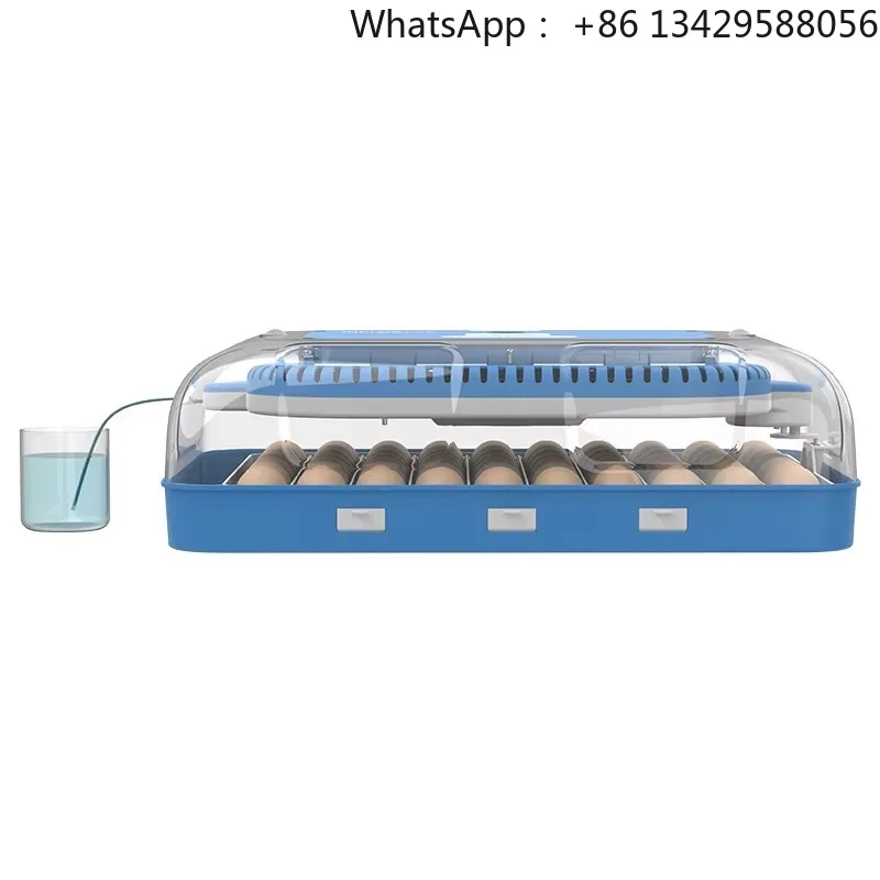 Automatic 70 Egg Incubator Machine New Model Dual Power Hatching Eggs Square Plastic Incubator for Sale