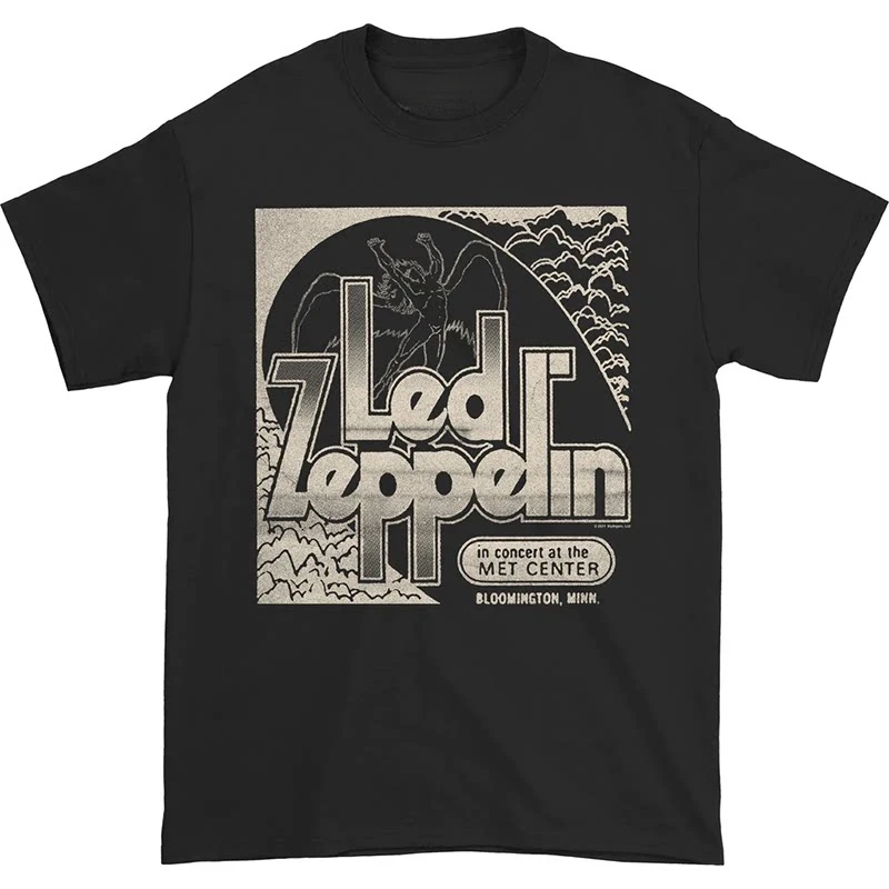 Camisetas Y2k de estilo europeo-americano Led Zeppelin Punk Rock Band, ropa de calle retro de estilo americano para hombres y mujeres
