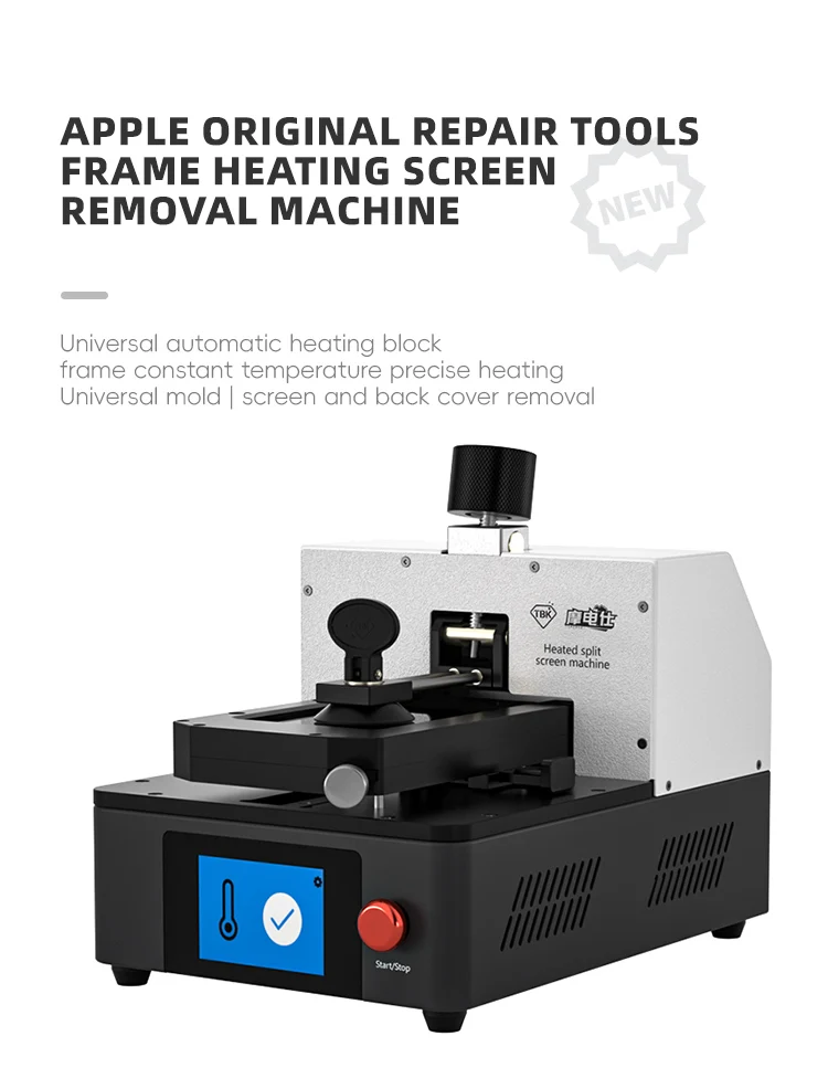 TBK 288H Frame Clamping Screen & Back Cover Separator Machine with Pump and Motor for iPhone Repair Intelligent Heating