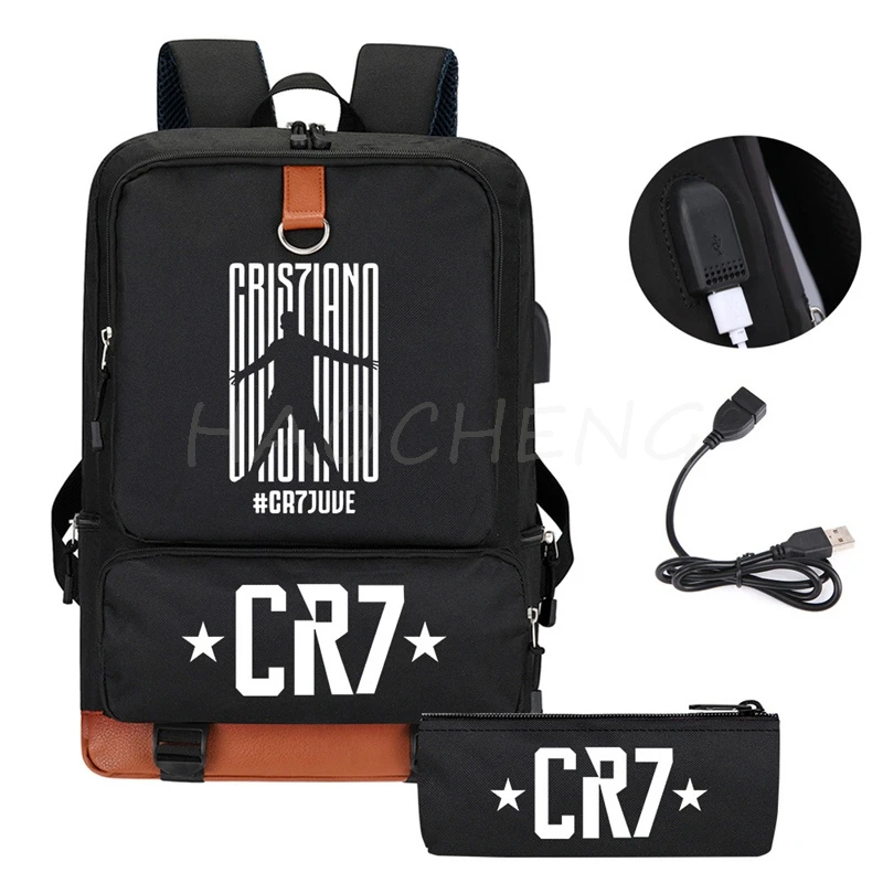 Fashion New CR7 Travel Backpack Multifunctional USB Backpacks Outdoor Laptop School Bags Male Female Back Packs Big Mochilas