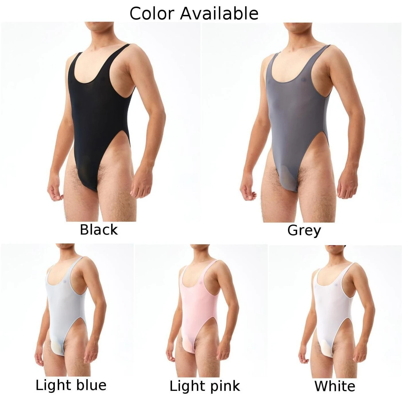 Sexy Mens Bodystocking Bodysuit U Convex Big Bulge Pouch Underwear Bodysuit Elastic Breathable Slim Romper Jumpsuits Slim Romper